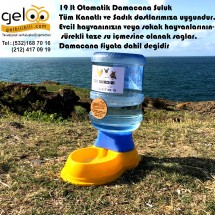 OTOMATİK KEDİ KÖPEK  TAVUK HİNDİ KAZ ÖRDEK SULUĞU ŞAMANDIRALI 19 LT GELBİLİBİLİ.COM